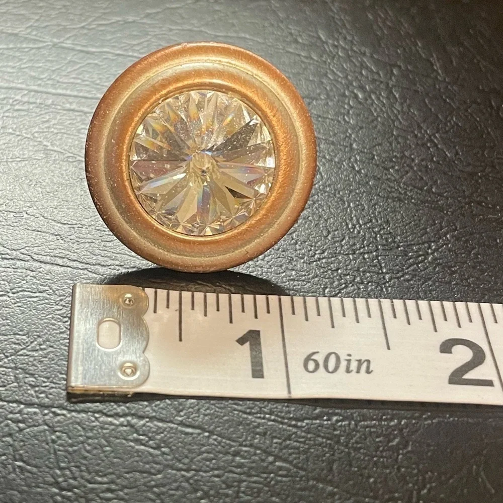Brass rhinestone furniture knobs diamond silver vintage drawer cabinet knobs 4